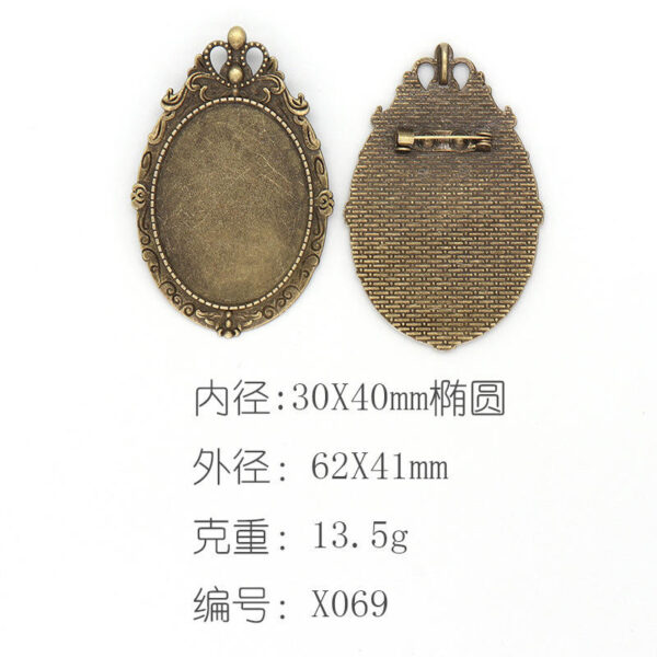 7dc8f0372a6a3a6d4ce4f2d57ebdcc2b_Hc7bb85159bdd4c0c941b1dd1ecee3e7cR_avif=close&webp=close Komi 30X40mm Round Vintage Time Gem Alloy Base for Diy Accessories with Hand-made Cross Religious Picture Customization Brooch