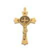 Wholesale Gold Plated St.Benedict Crucifix Cross Pendant Necklace Keychain Religious Jesus Cross Craft Gifts for Men