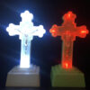18cm Electronic LED Cross Jesus Christ Night Light Christian Catholic Holy Object Home Decoration