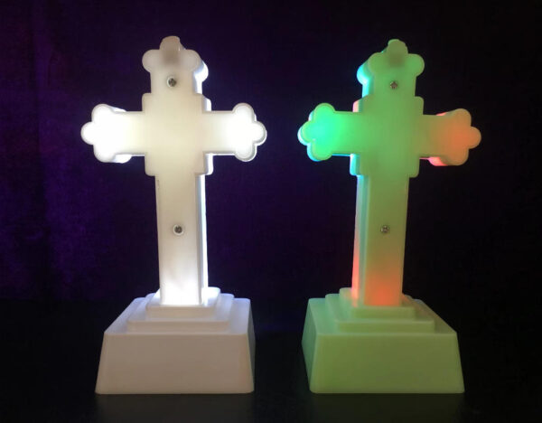 18cm Electronic LED Cross Jesus Christ Night Light Christian Catholic Holy Object Home Decoration