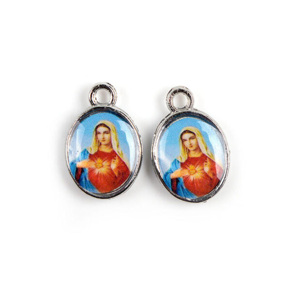 KOMI Drip Oil Stickers Religious Figures Jewelry Accessories Metal Charm Pendant for Prayer Rosary Necklace Bracelet Hanging