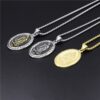 8bc5f0cfa7e5b3dc03c9a8cebf9ef39b_H0b86d7dd071440faa585abc90983f185w_avif=close&webp=close KOMI Wholesale Simple Virgin Mary Pendants 316L Stainless Steel Coin Titanium Steel Oval Medal Necklace Pendant Accessories