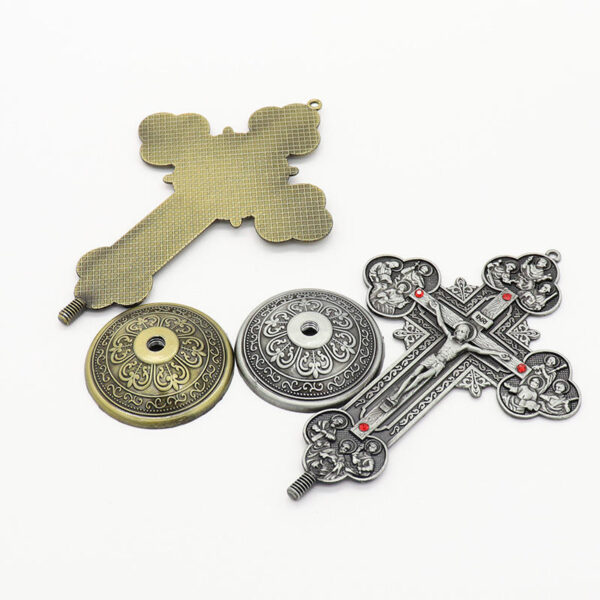 Cross Stand Cristian Crucifix Antique Finish Religious Figure Jesus Cross Crucifix Figurine Religious Gifts