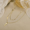 90b88a11db98ea6371b9c5429ac53d5c_H1bc02bb217ca4f5c86ac2fdeac8f21b6W_avif=close&webp=close KOMI 18K Cross Charms Titanium Steel Necklace Women's Fashion 316L Stainless Steel Double Chain Necklace with Cross Pendants