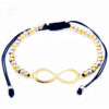 KOMI 2024 New 4mm Gold Steel Rose Three Color Beaded Hand Rope Stainless Steel Straight Bead Diy Braided Rope Bracelet
