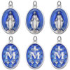 9175fb9d439b4ee8e0fcf02f902ee4c3_H67c203eed6c443d3afd38e3dd14e4636Q_avif=close&webp=close KOMI Blue Painting Religious Icon Oval Miraculous Medal Charm Pendants for Rosary Necklace Bracelet Earrings Making Accessories