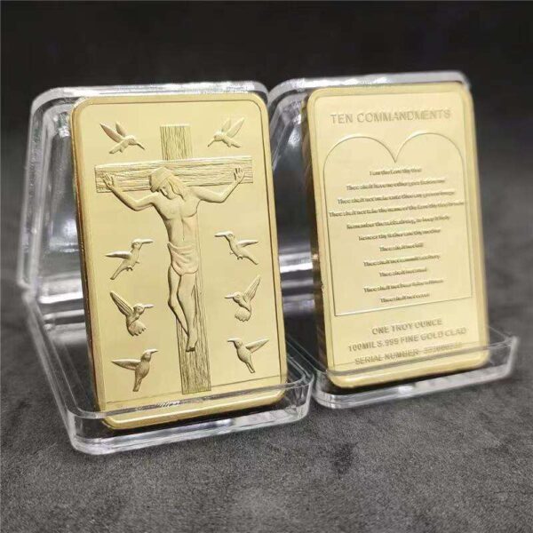 Hot Selling Religious Jesus Gold Commemorative Coin Block Relief Commemorative Medal