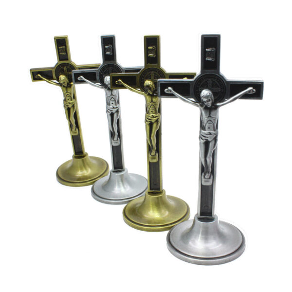 Crucifix Jesus Christ Cross Statue Figurine for Car Home Chapel Decor Figurines Decoration Crafts Miniatures Ornament