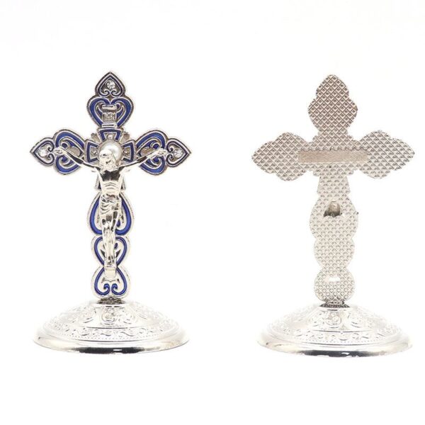 Christian Tabletop Unique Personalized Crucifix Metal Jesus Crucifix 8.5*5cm Standing Decoration Ornament Cross