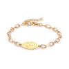 KOMI 2024 New Virgin Mary Stainless Steel Bracelet Shaped Cross with Geometric Paper Clips Bracelet