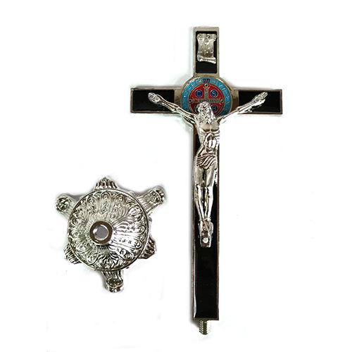 2024 Komi Big Cross Accessories Jesus Alloy Cross Pendant Catholic Charm Religious DIY Handmade Jewelry