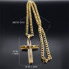 KOMI Hot Sale Classic Creative Cross Pendant Stainless Steel Men's Religious Necklace