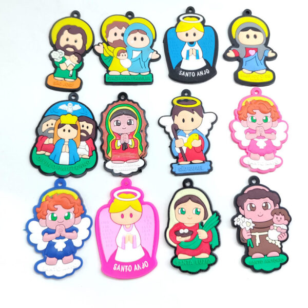 Manufacturers Wholesale PVC Soft Glue Cartoon Religious Patch Keychain Pendant Accessories Promotional Small Gifts