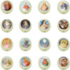 KOMI Mixed Religious Figure Acrylic Beads Catholic Portraits Round Plastic Virgin Mary Luminous Beads for DIY Jewelry Crafts