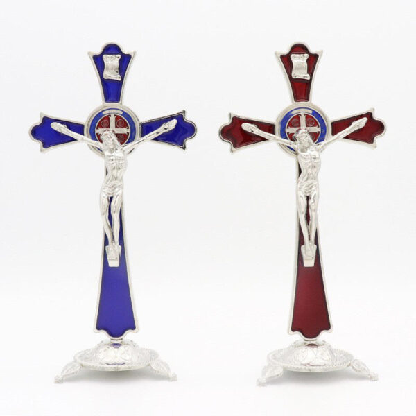 Hot Sale Cross Crafts Wholesale Jesus Christian Catholic Desktop Decoration Metal Religious Jewelry Crafts Ornaments