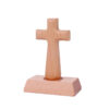 KOMI Carved Beech Wood Cross Crafts Gifts for Church Table Decor Black Walnut Wooden Cross for Easter Ornaments Home Decoration