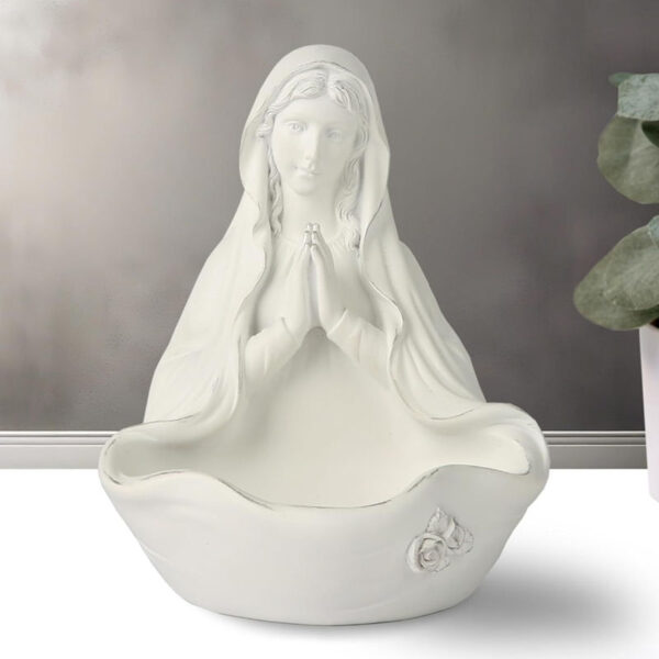 KOMI Dainty Resin Virgin Mary Statue Home Decoration for Bookshelf Candy Tray Table Key Bowl Storage Box Party Art Crafts Gifts