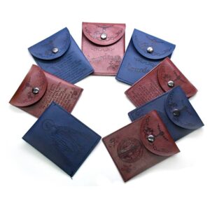 H0c093f0b4bff43aba4cceaccb21cd660c Religious Rose Bag Packaging Rosary Jewelry PU Leather Bag Double-sided Printing Pattern Packaging Gift Bag Wholesale