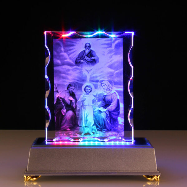 H15544316ed69494a9f2c18434adfb2773 KOMI Crystal Religious Jesus Christ Christ Gift Church Souvenir with LED Light Base