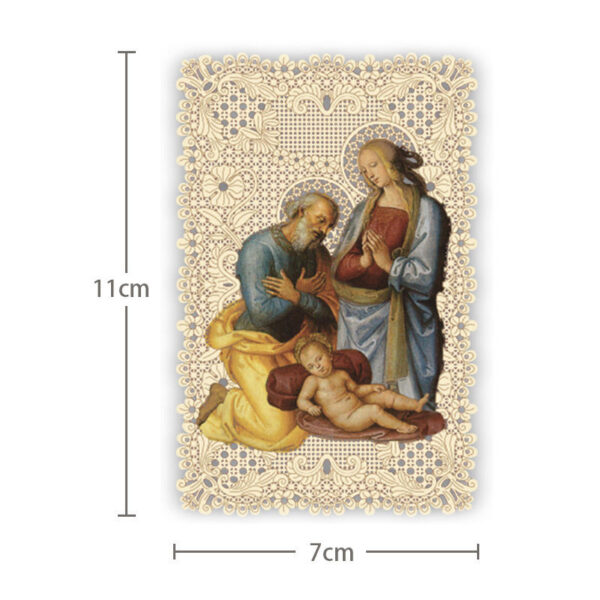 H17cb9523c782483c8c519c4c4d79ffb3V KOMI Christian Bookmark Jesus Holy Family Series Hollow Lace Paper Religious Figures Inspirational Bookmarks for Women Men Gifts