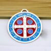 KOMI New Hot Sale Saint Benedict Pendant Round Religious Metal Crafts Pendant