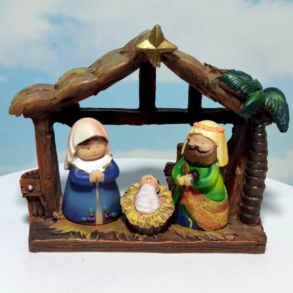 H1b0304d81bf243b5bd0e72bd7fc666f0V KOMI Hot Sale of a Family Jesus Birthplace Manger Group Sand Figure Resin Crafts