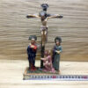 H20f6dcc73e07472c8aa8e9de3bf7b1d0y KOMI Home Decoration Jesus Cross Three Resin Sculpture Catholic Ornaments