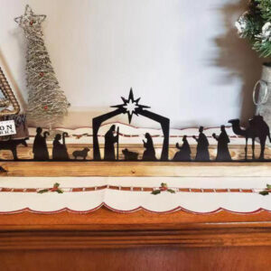 KOMI Hot Selling Christmas Lighting Metal Religious Ornaments Candlestick Ornament