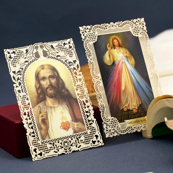 H249029cf0f65424ebb8166cfa72d6407C KOMI Christian Bookmark Jesus Holy Family Series Hollow Lace Paper Religious Figures Inspirational Bookmarks for Women Men Gifts