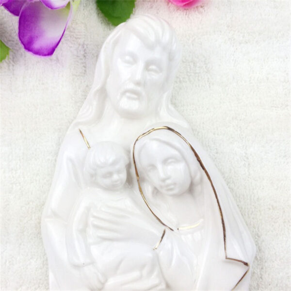 H2b61dc150d2748f9858f74e5b337c10bV KOMI Ceramic Heart of Jesus Figurine and Holy Family Statue for Home Decoration Craft Gift for Party Birthday Gifts
