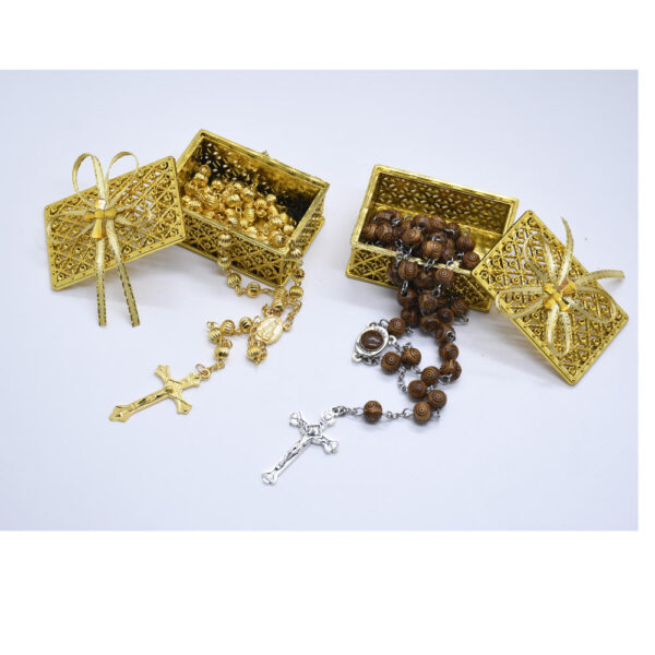 H3710796b493c460fac589ac8fac191efl KOMI Religious Rosary Necklace Bracelet Gift Box Wedding Gift Box with Bow Cross Accessory Plastic Jewelry Box for Gifts Packing