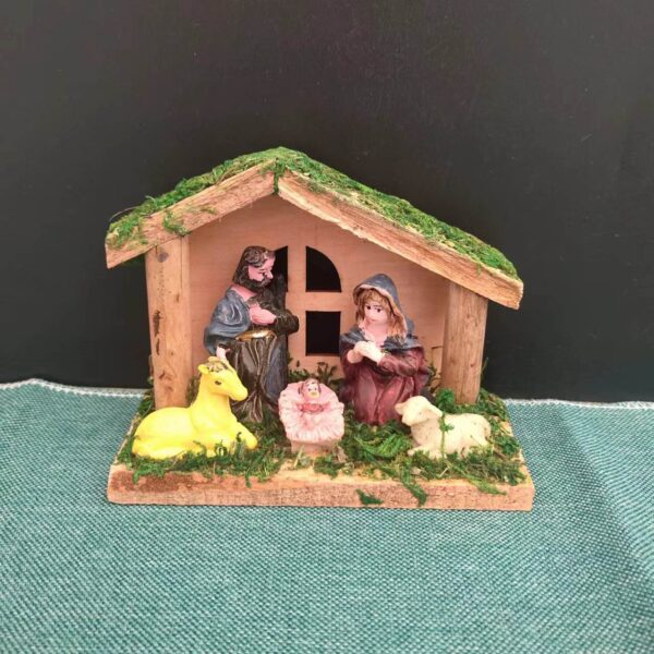 KOMI New Jesus Cabin Birth Manger Set Gift Christmas Decorations