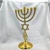 H4a0f8d7589e3431897645dbf924ebbd0V KOMI Candlestick Ornaments Christmas Hanukkah Candlestick Ornaments 7 Gold-plated Jewish Candlesticks