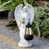 H4d85a13f4fa34208a7059a5d457ee002y KOMI Resin Angel Home Decoration Outdoor Garden Landscape Decor Lawn Garden Solar Lamp Resin Crafts Gifts for Home Accessories