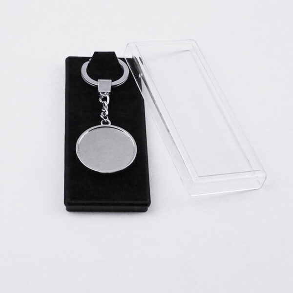 H53a07fcb6d8e473698aca9799cb5c19aJ KOMI Rectangular Keychain Packaging Box Pure Raw Material High Transparent Plastic Box Cover