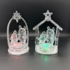 KOMI New Design LED Lights Acrylic Christmas Manger Ornament