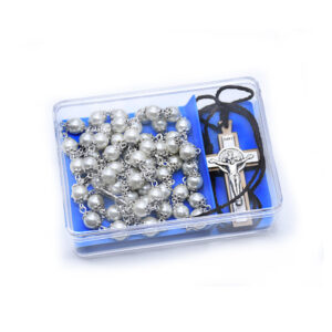H5615e303ef4544cb8d976c1bfcab2b02N Komi Rectangular Plastic Box With Card Religious Rosary Jewelry Jesus Pattern Packaging Box Gift Box Custom(No Rosary)