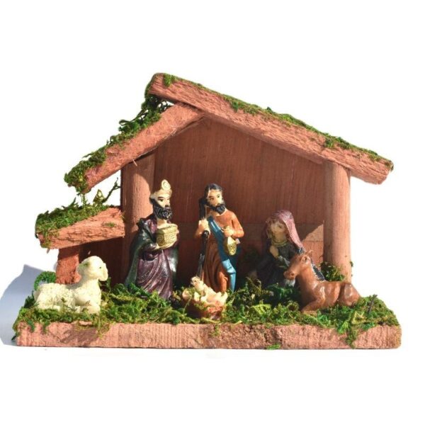 KOMI New Nativity Manger with Christmas Decorations Manger House Characters Holiday Home Decoration