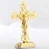 KOMI Gold Plated Multicolor Enamel Cross Display for Home Decoration Crucifix Cross for Religious Prayer Baptism Craft Gifts