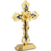 KOMI Gold Plated Multicolor Enamel Cross Display for Home Decoration Crucifix Cross for Religious Prayer Baptism Craft Gifts