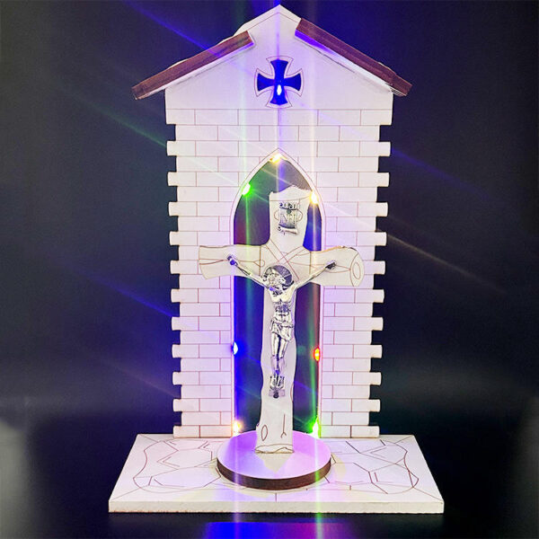 KOMI New Design Led Elaborately Carved Empty Cross Ornaments