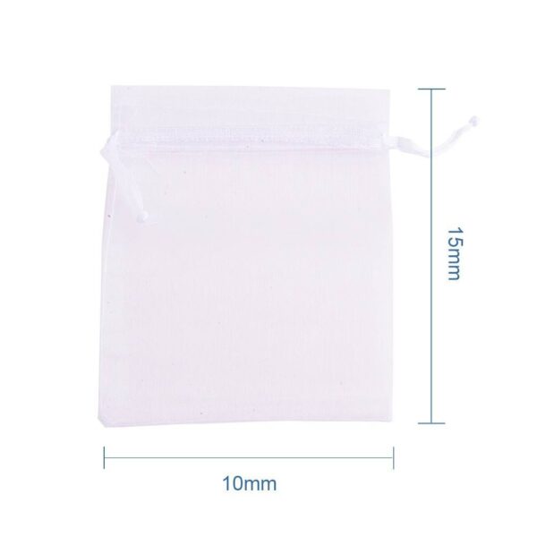 H60e713a38c4d417fac890cb424a94443m KOMI 50Pcs 4"x6"(10x15cm) Sheer Drawstring Organza Bags Transparent Organza Jewelry Pouches Bag for Wedding Party Gift Bags