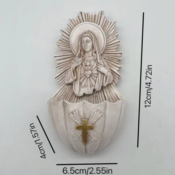 H63941dc1cbd74f2293772cd40a0a3fabW KOMI Christmas Jesus Maria Key Box Storage Resin Crafts Mary Sculpture Home Decoration Religious Wall Hanging Art Craft Gift
