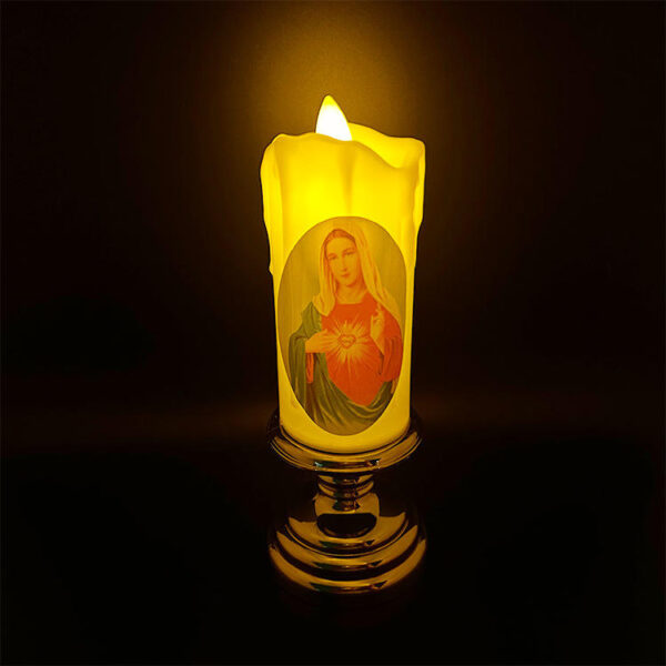 KOMI LED Electronic Wax Night Light 18.5X7cm Flameless Candles Lights by Switch Button Control Led Battery Light Plastic Crafts