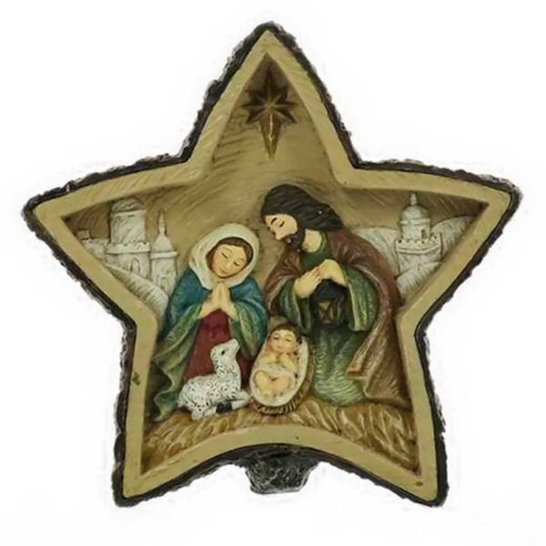 KOMI Christmas Home Decoration Gift Religious Madonna Manger Group Resin Crafts Party Baptism Garden Gift for Men Women