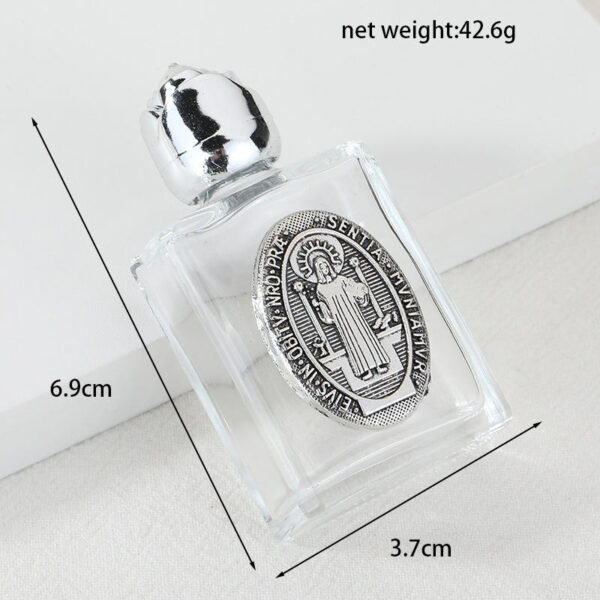 KOMI New Design Silver Rosary Crystal Glass Alloy Water Bottle Container Ornaments