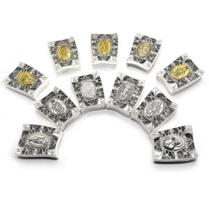 H6e4676e382d345258dcbe0360d798d98I KOMI Catholic Rosary Alloy Box Vintage Silver Gold Metal Empty Box Necklace Bracelet Gift Box for Religious Jewelry Packing