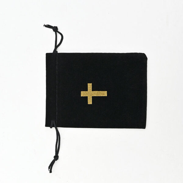 H77b593c139e44a38818615a2dc09770fJ KOMI Black Flannelette Bag Jewelry Gift Storage Bag Cross Jewelry Drawstring Pocket Bag