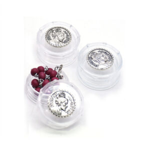 H780fa7cda6a54b7ba27b3a9dab0fa716D KOMI 1.8x3.6cm Santiago Rosary Box First Communion Rosary Necklace Jewelry Gift Box Mini Plastic Empty Box with Metal Sheet