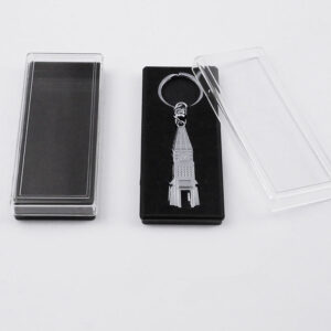 KOMI Rectangular Keychain Packaging Box Pure Raw Material High Transparent Plastic Box Cover
